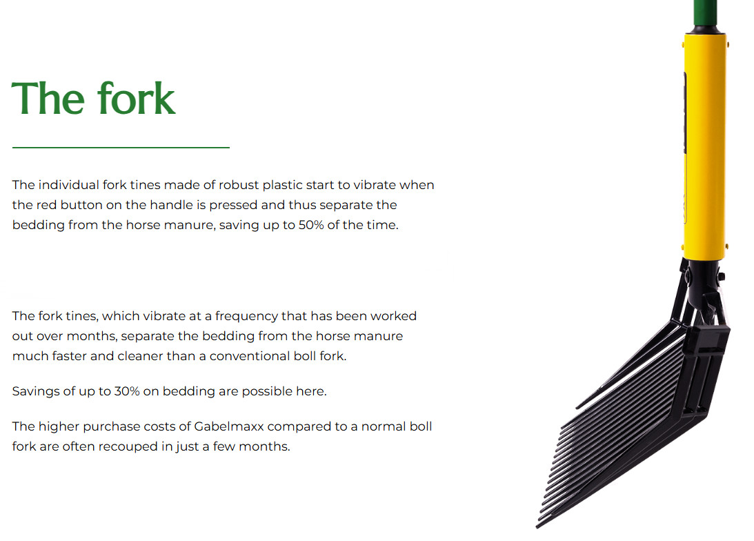 Gabelmaxx Vibrating Manure Fork Stall Shaker Apple Picker Pitchfork German Made