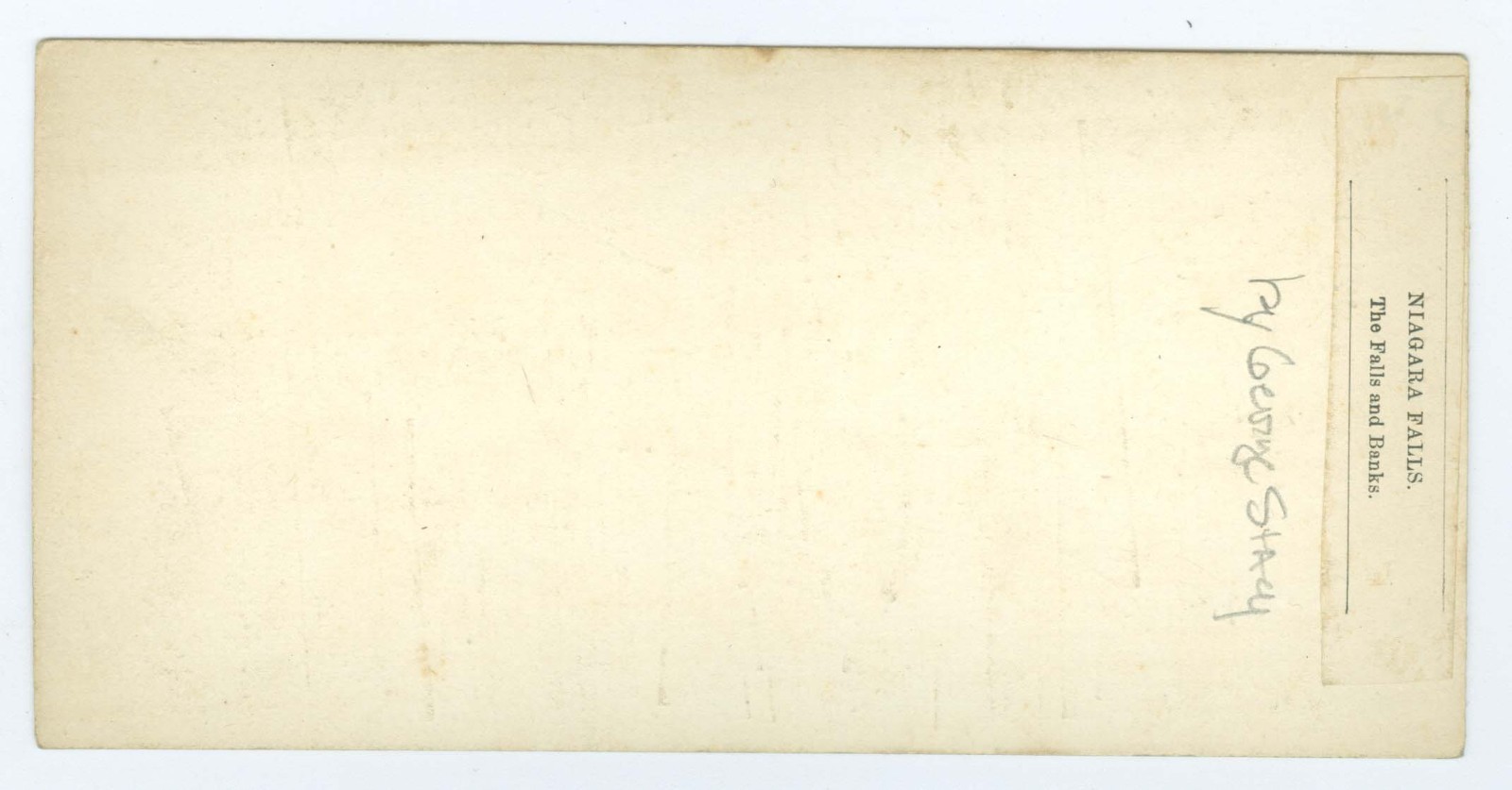 G2221~ NIAGARA – Falls & Bank 1860s Stereoview – George Stacy