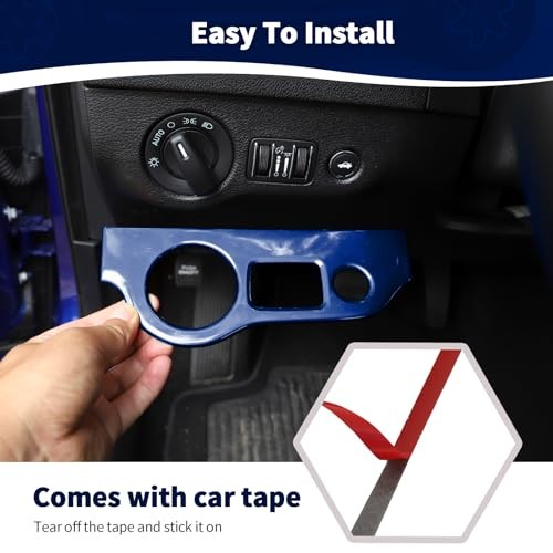 for Challenger Headlight Switch Panel Trim Cover for Dodge Challenger Blue
