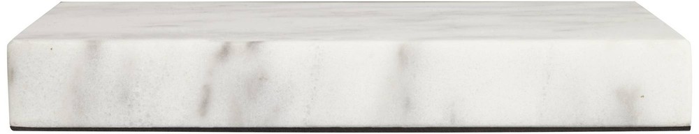 White Marble 9 1/2" x 6 1/2" x 1" Rectangular Lamp Riser