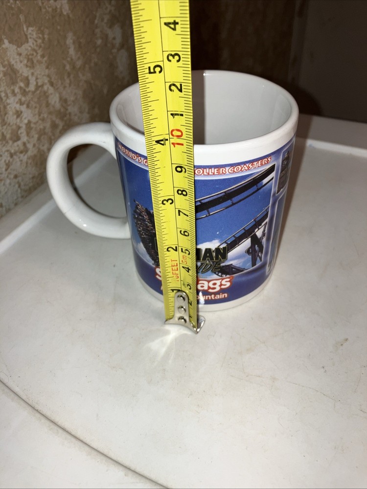 Six Flags Coffee Mug Worlds Greatest Roller Coaster Cup