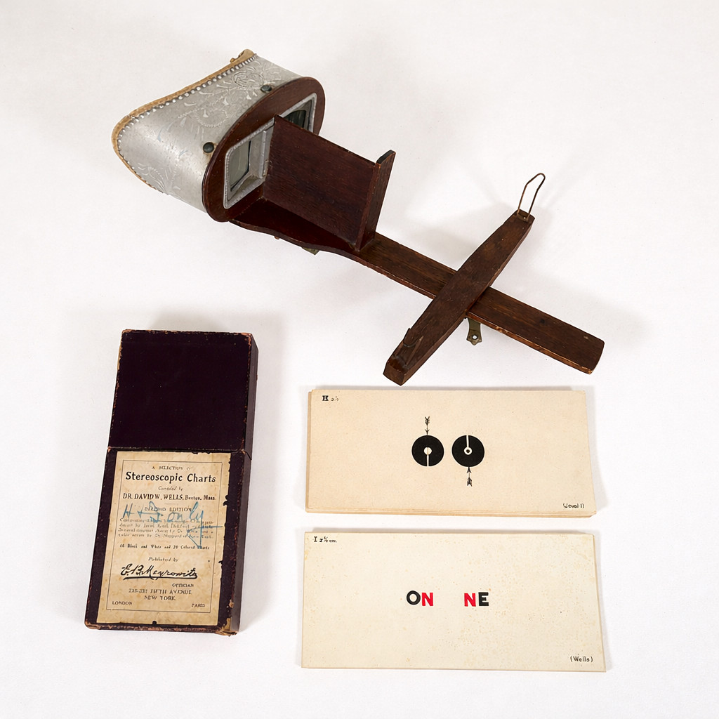 Antique Monarch Stereoscope Viewer Dr Wells Meyrowitz – Card Holder Missing Nail