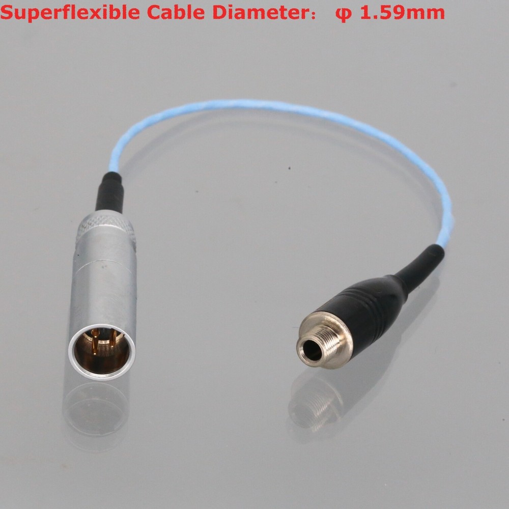 Mini XLR TA3M 3P Male to 3.5mm Stereo Locking Socket Cable Body-Pack Transmitter