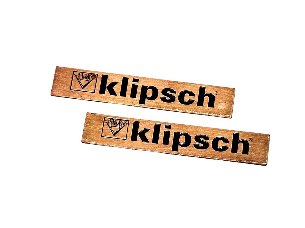 [New] Klipsch Badge Logo Emblem-Solid Copper Look, Pair for Speakers