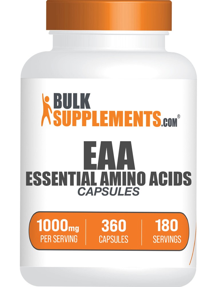 BulkSupplements Essential Amino Acids (EAA) 360 Capsules - 1000 mg Per Serving