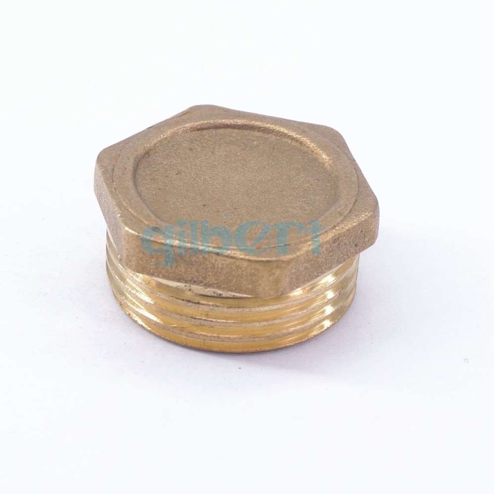 1" BSP Male Brass Countersunk End Cap Hex Head Socket Fitting End Plug