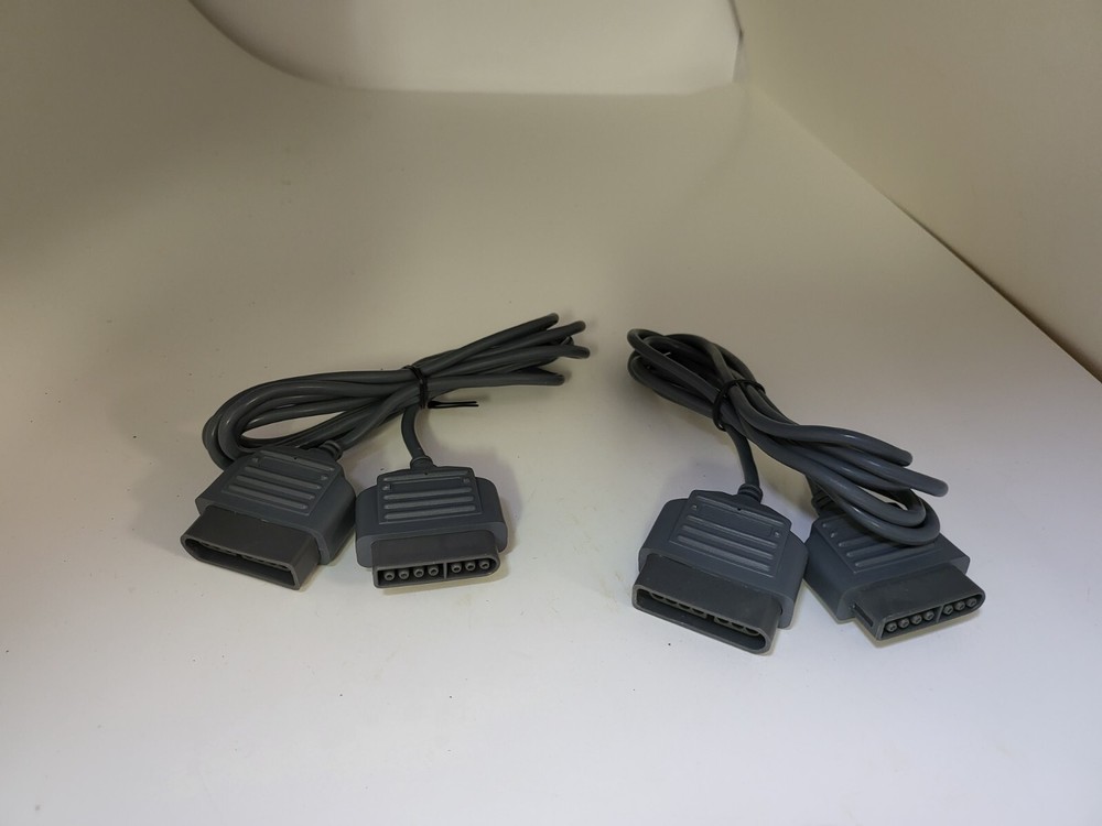 2 NEW SNES High Quality Super Nintendo Controller Extension Cable Performance 9M