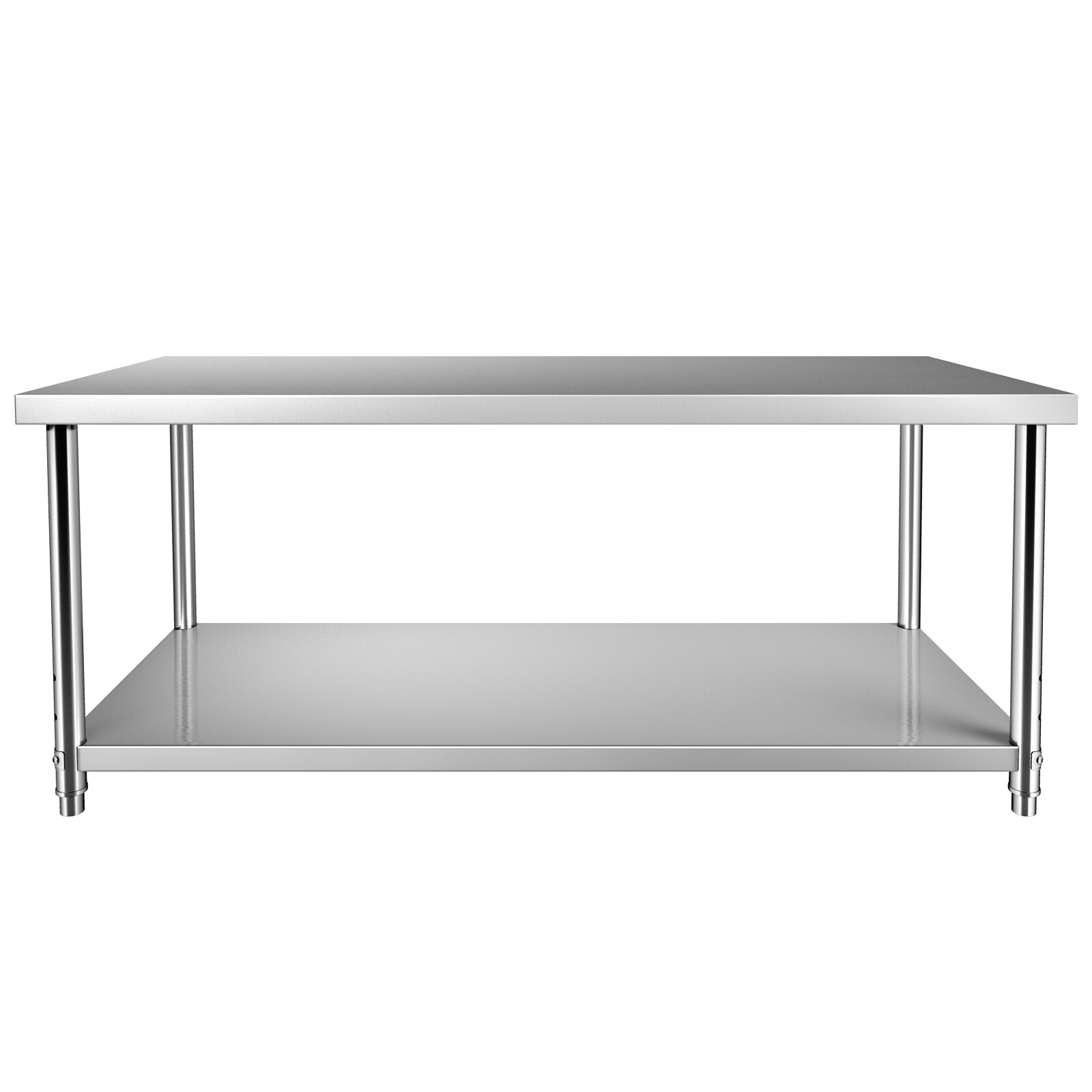VEVOR Stainless Steel Work Prep Table Commercial Food Prep Table 72x30x34in