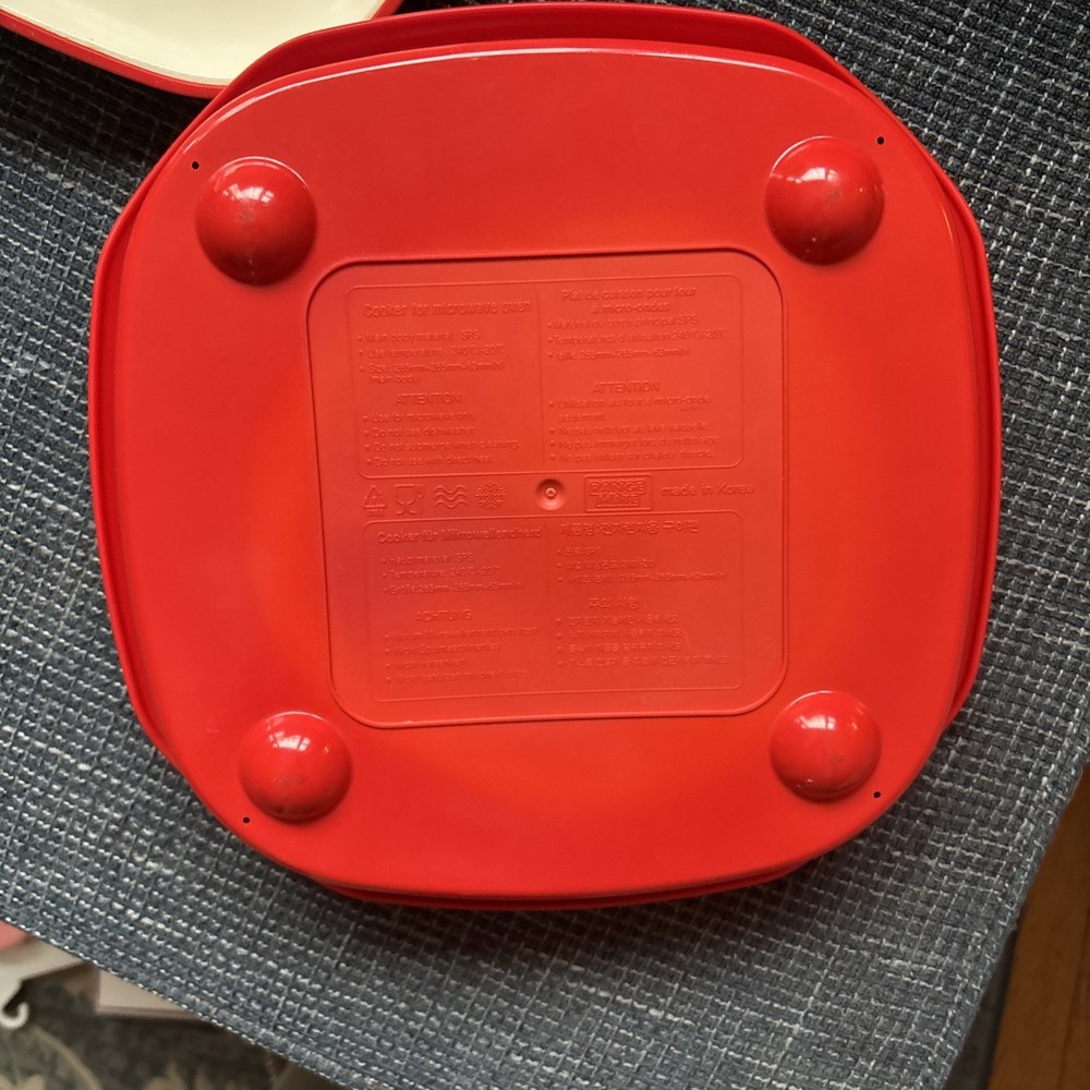 Range Mate Microhearth Orange Microwave Grill Pan & Lid Rectangular Very Good