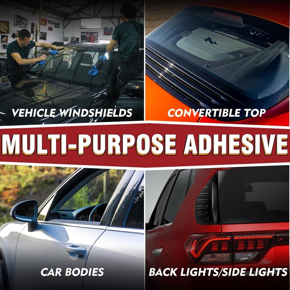 Polyurethane Windshield Sealant, Black Windshield Adhesive - High Viscosity, Fas
