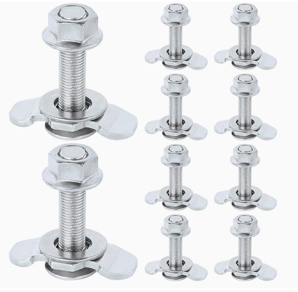 10Pack L-Track Double Lug Threaded Stud Nut Fitting Tie Down,L Track Secure