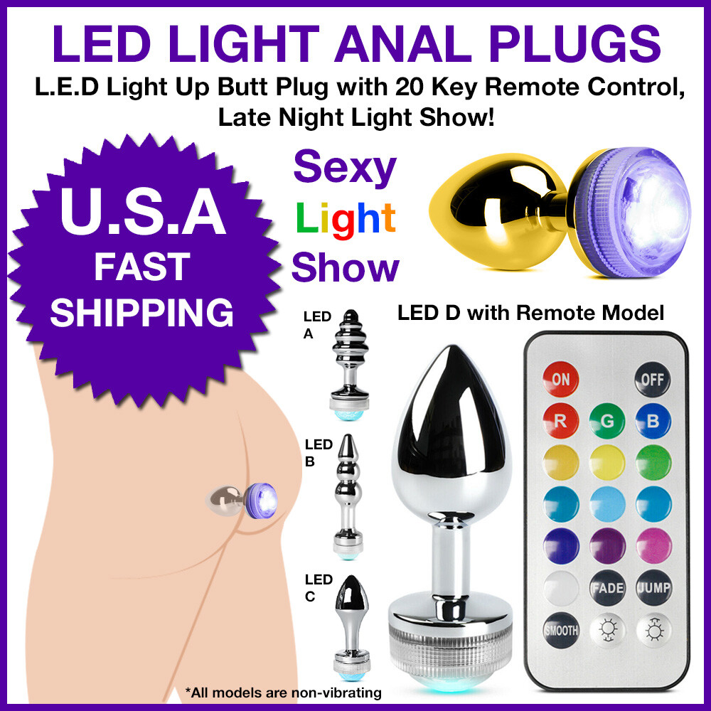 L.E.D Light Up Butt Plug with 20 Key Remote Control Anal Booty Night Light Show