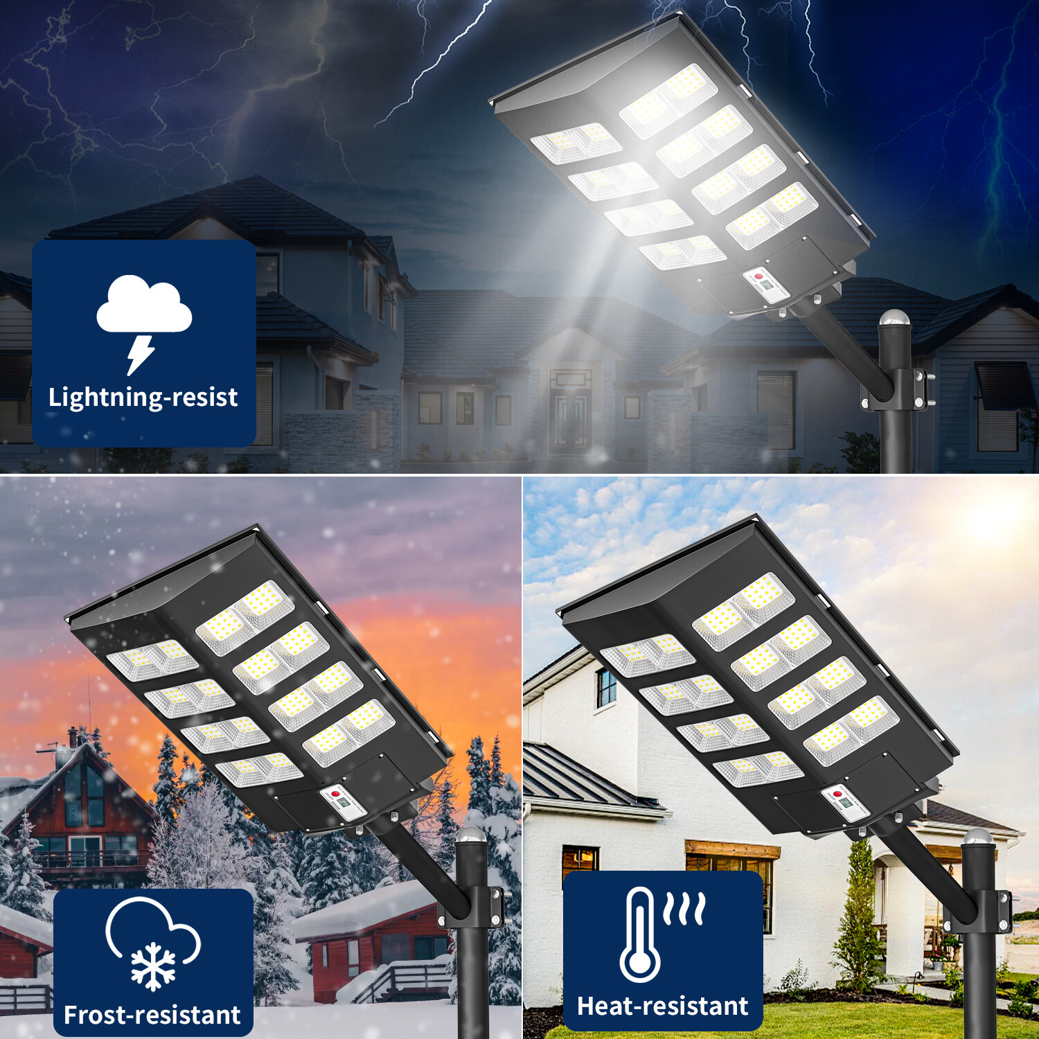 8700W Commercial Solar Street Lights Outdoor Dusk to Dawn Super Bright Aluminium