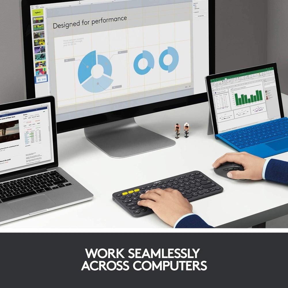 Logitech M720 Triathlon Multi-Device Wireless Bluetooth Mouse Unifying Receiver