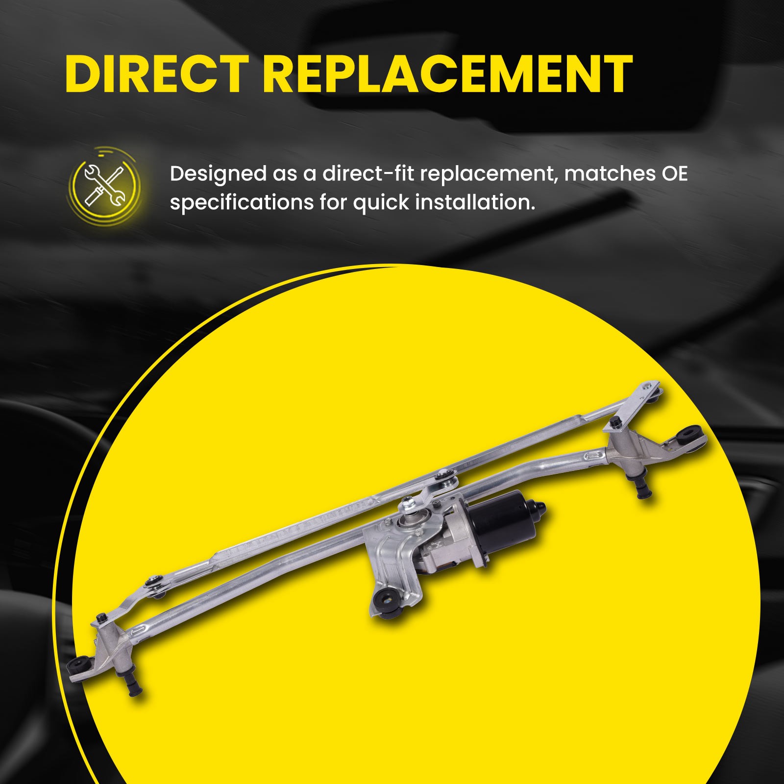 Front Wiper Linkage & Motor Assembly for Cadillac Chevrolet Silverado GMC Sierra