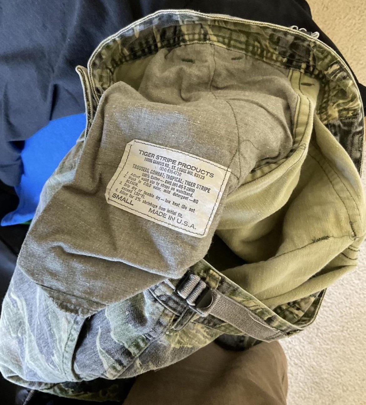 Tiger Stripe Products Pants Size Small Vietnam REPRO 1985 First Run!