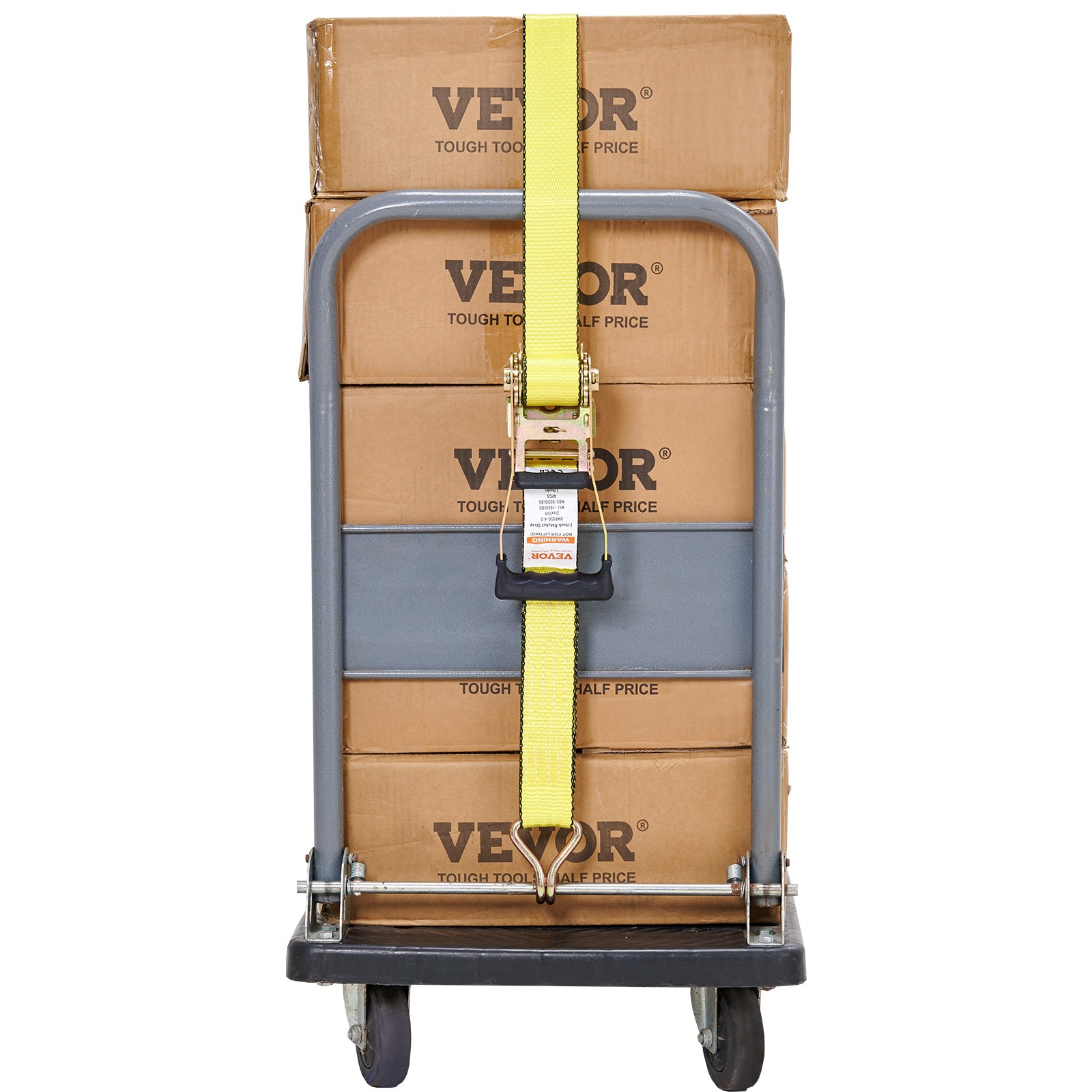 VEVOR 4 Pack Ratchet Tie Down Straps 5000 lbs 2" x 15' Heavy Duty Double J Hook