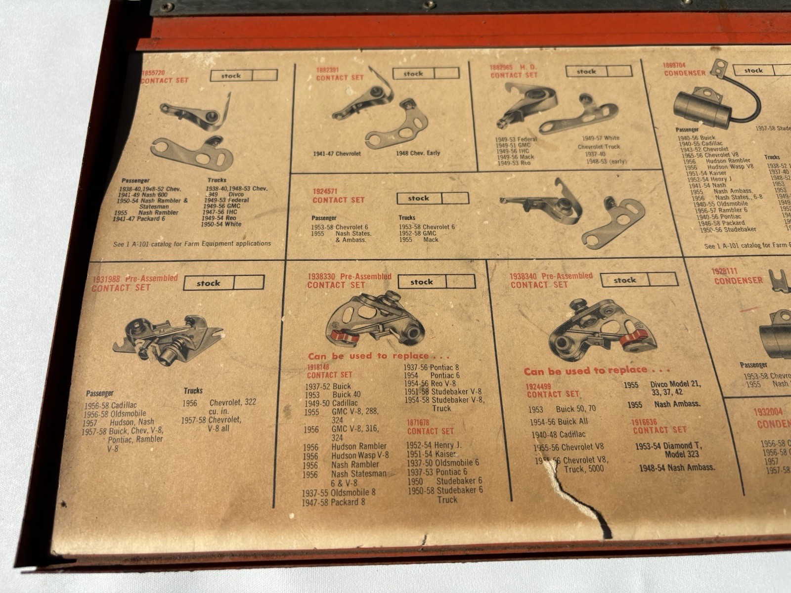 Vintage General Motors Delco Remy Ignition Parts Cabinet Dealer Man Cave