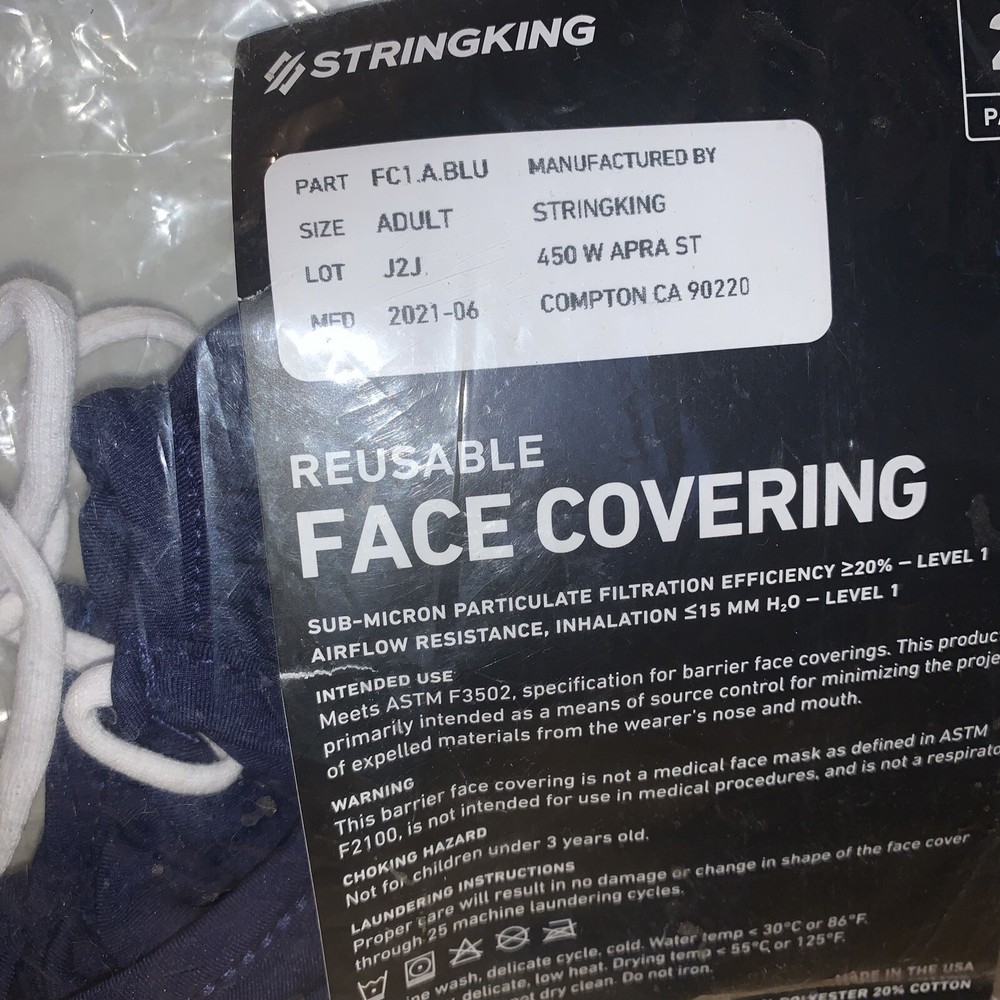 StringKing 2 Pack Reusable Face Mask Forrest Green. Comfortable Face Covering