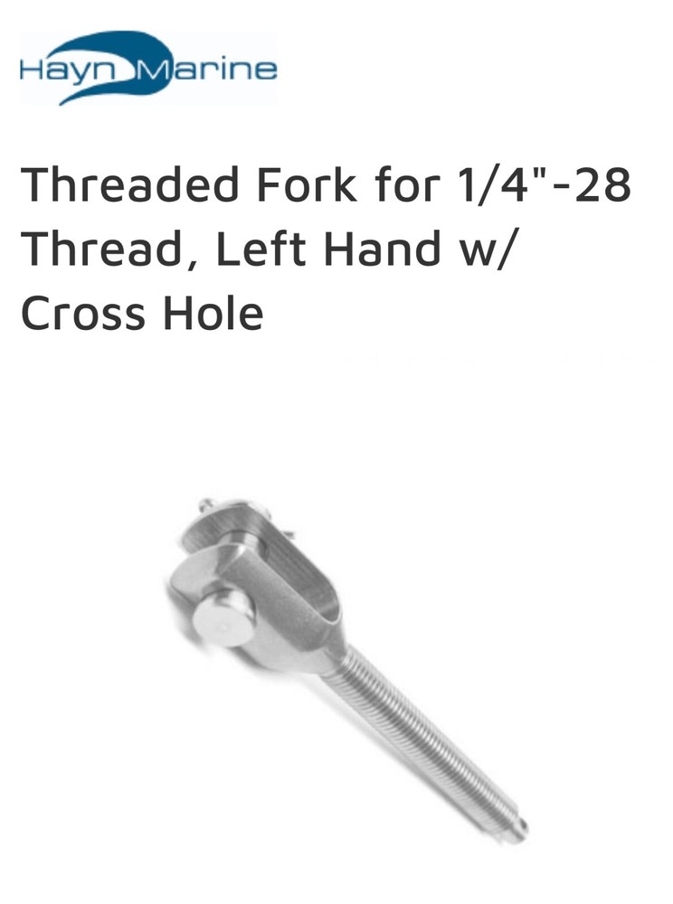Hayn Threaded Fork for 1/4"-28 Thread, Left Hand w/ Cross Hole (Qty 2)