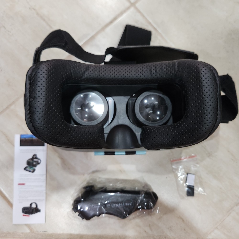 New UTOPIA 360 VIRTUAL REALITY 3D HEADSET WITH BLUETOOTH CONTROLLER ReTrak ETVRC
