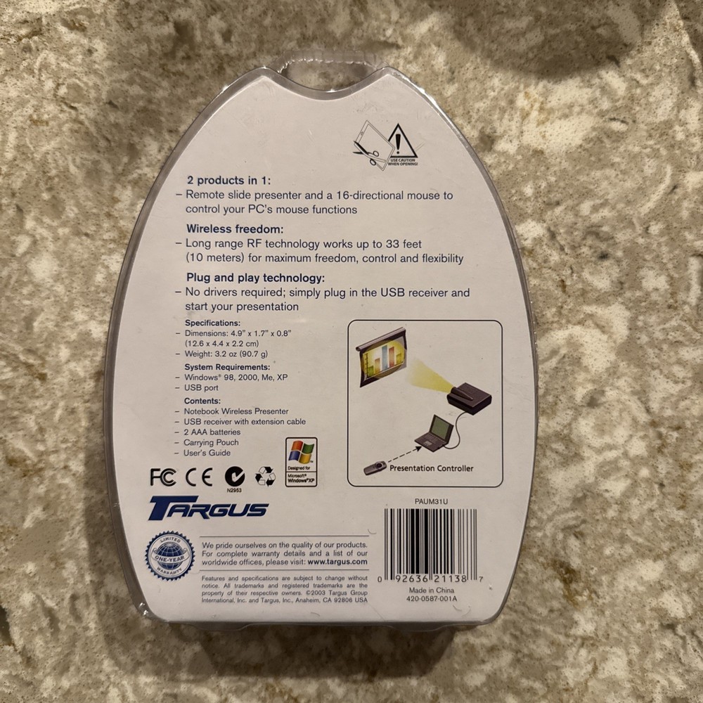 Targus Notebook Wireless Presenter with Cursor Control (PAUM31U)