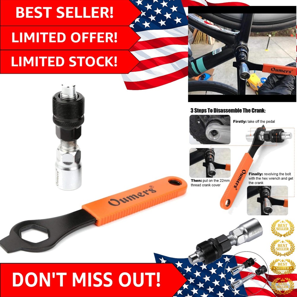 Professional Bicycle Crank Extractor Set - Easy Removal for Square Type Cranks