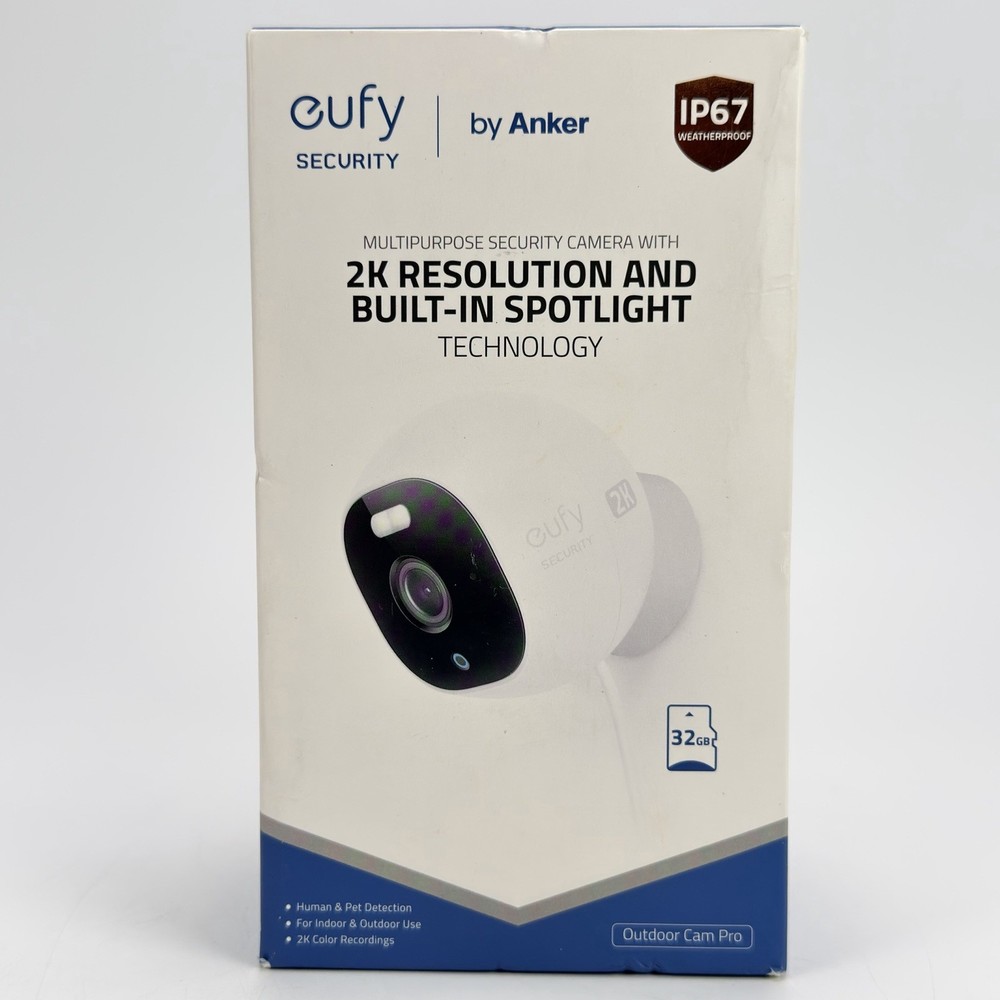 Eufy Multipurpose Security Camera With 2K Res. & Built-in Spotlight (Wired)