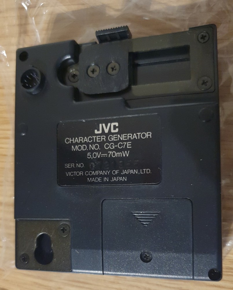 JVC Character Generator CG-C7E Compact Video Camera Accessory