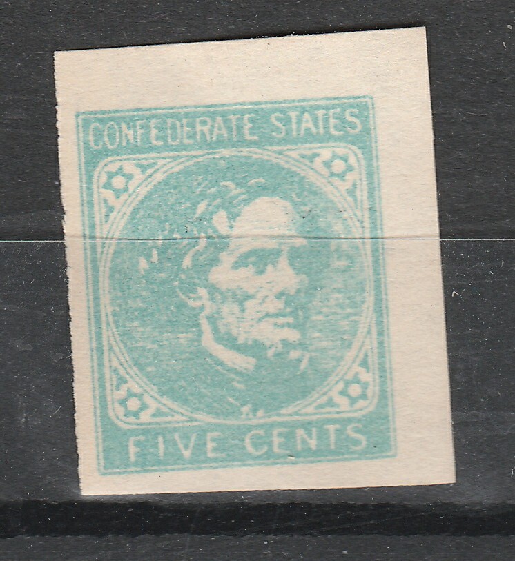 Confederate States Scott# 6 Mint Blue Facsimile