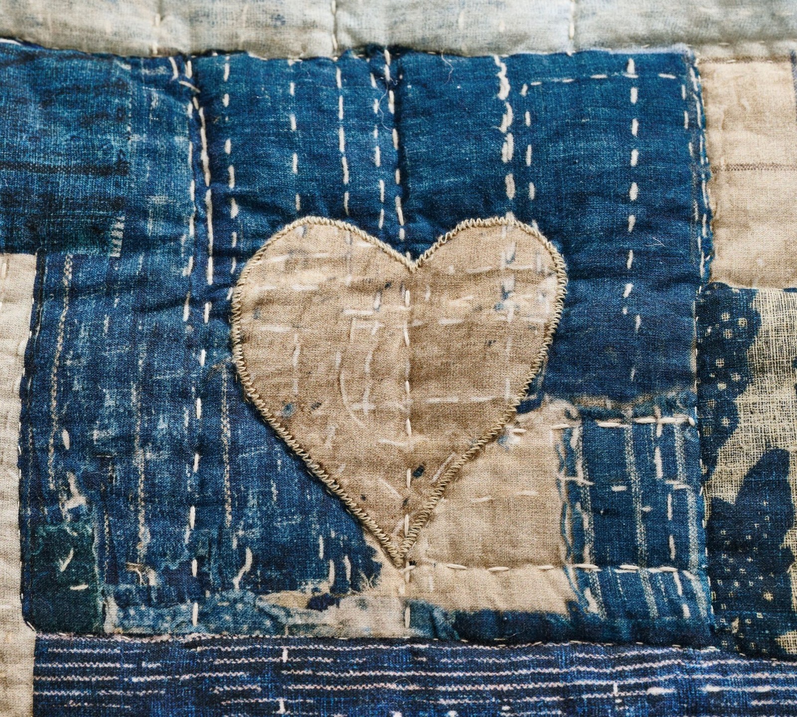 Pottery Barn Love Handcrafted Reversible Quilt King/Cal.King