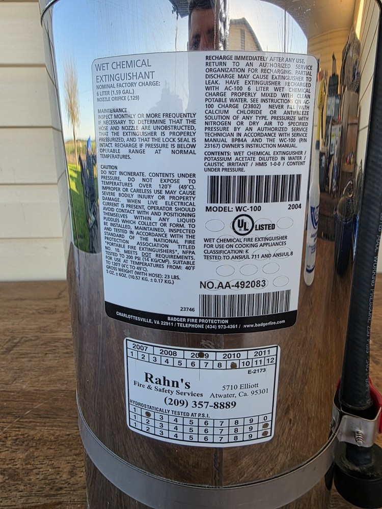 Badger Fire Extinguisher – 6 Liter (Class K) WC-100