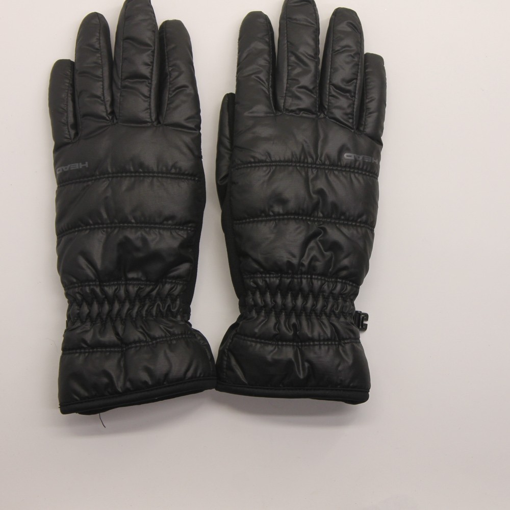 Head Water Windproof Black Puff Winter Gloves Size S