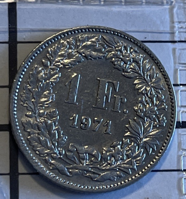 1971 Switzerland 1 Franc