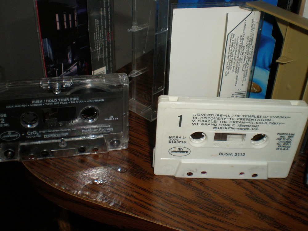 RUSH 2112 HOLD YOUR FIRE CASSETTE TAPES