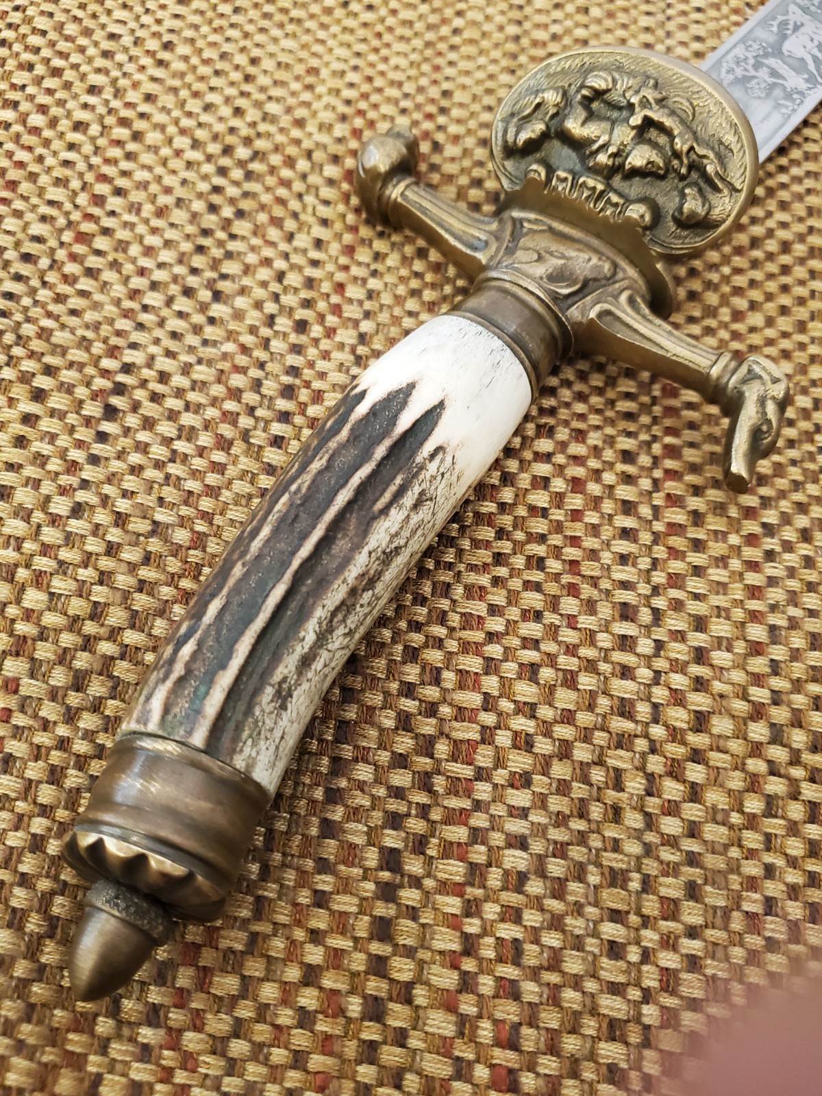 German Weyersberg & Co Solingen Hirschfanger Hunting Dagger"Gott Mit Uns" c.1900
