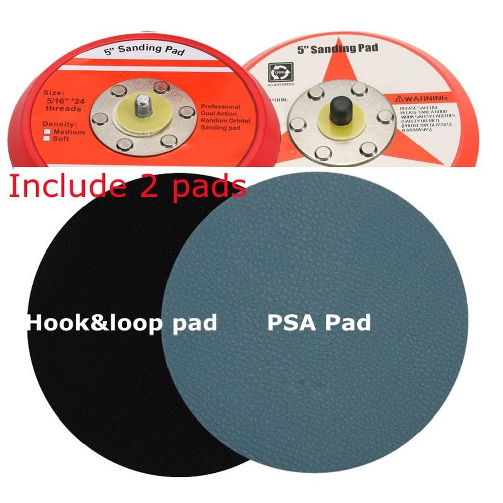 Air Random Orbital Sander, 5inch Dual-Action Sander with PSA and Hook & Loop ...
