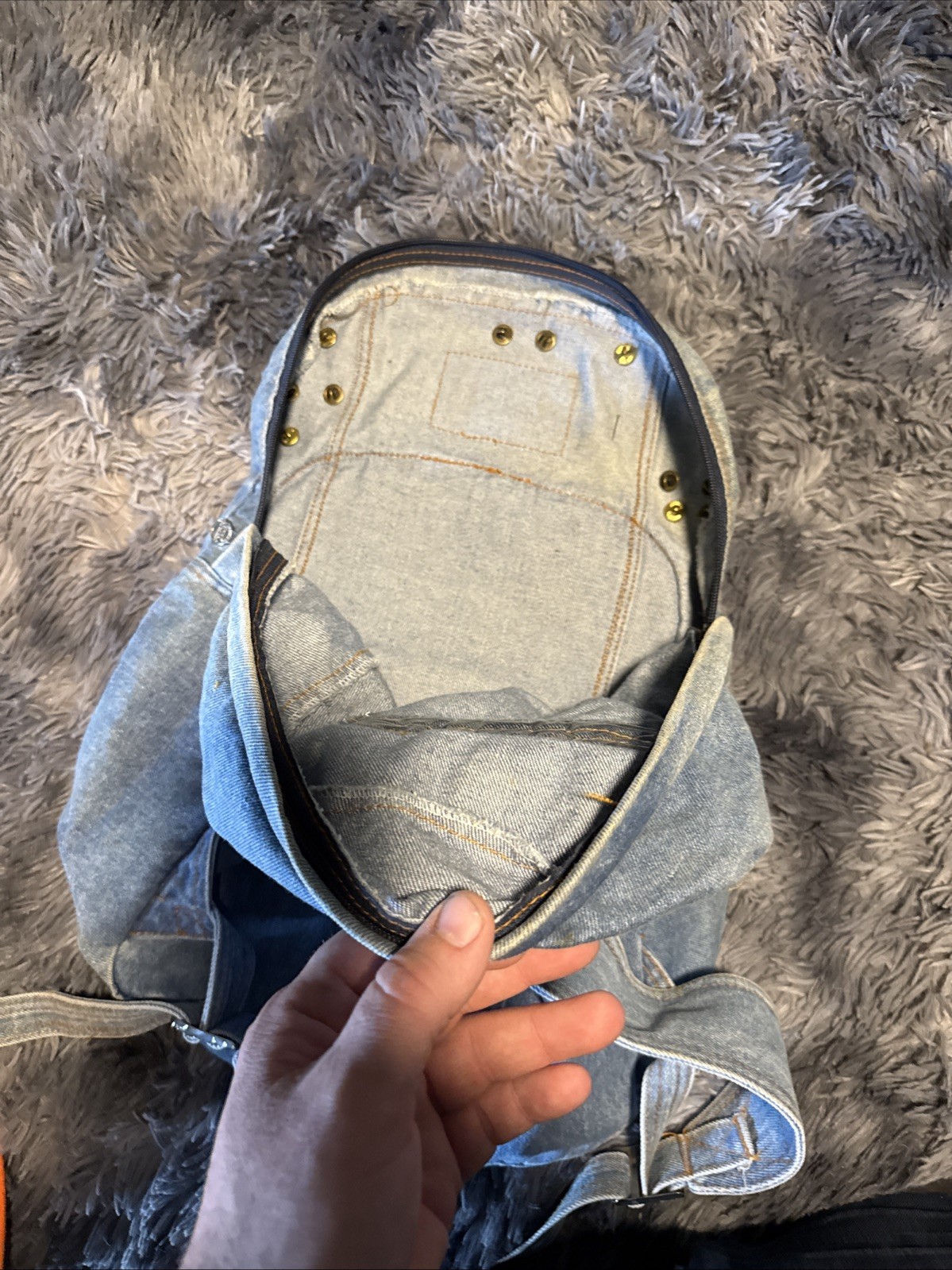 Vintage arizona denim back pack, travel pins, Ama, bush gardens, hog,Air force,