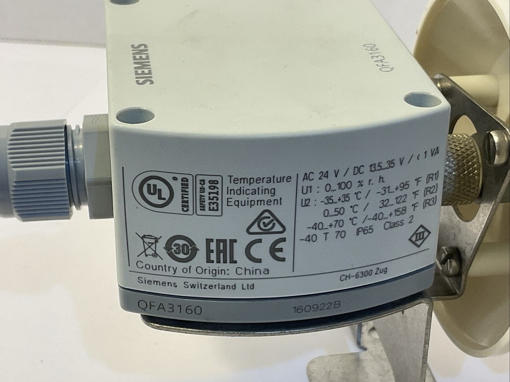 Siemens QFA3160 Temperature Indicating Equipment Pulled From Working Environment