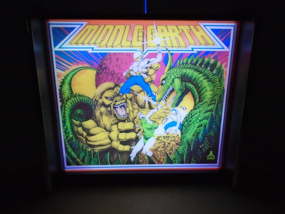 Atari Middle Earth Pinball Head LED Display light box