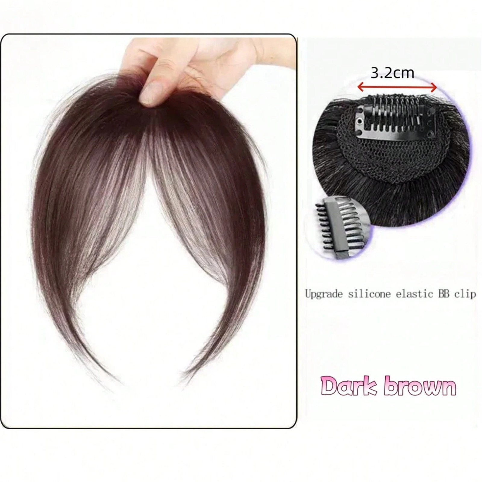 Hair Extensions Clip-in Fringe Women's Sideburn Clip In Bang Front Hairpiece New