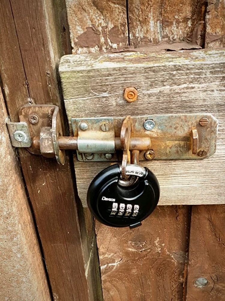 Combination Disc Padlocks for Outdoor - Heavy Duty 4 Digit Code Lock, Combo L...