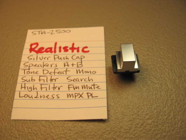 📈REALISTIC SILVER PUSH SWITCH CAP STA-2500 STEREO RECEIVER