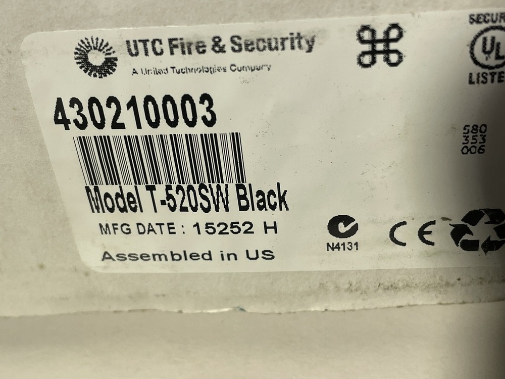 UTC 430210003 Model T-520SW Transition Multi-Technology Access Reader Black NOB