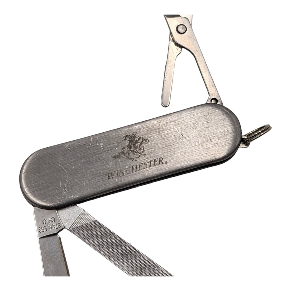 Winchester Pocket Multi Tool Knife File Scissors Stainless Silver Tone