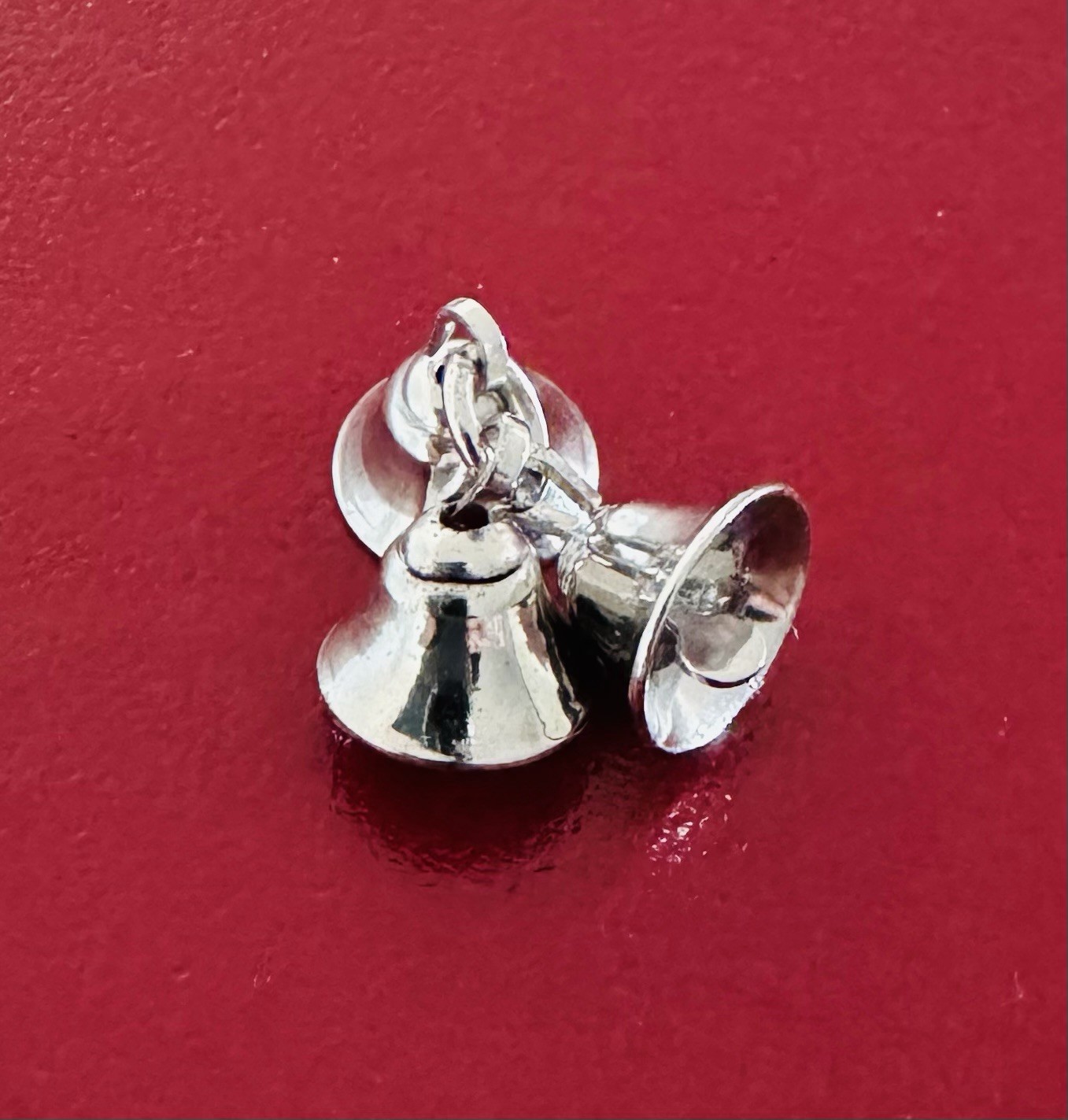 Vintage Sterling Silver Jingle Bells Charm, Circa 1940’s.