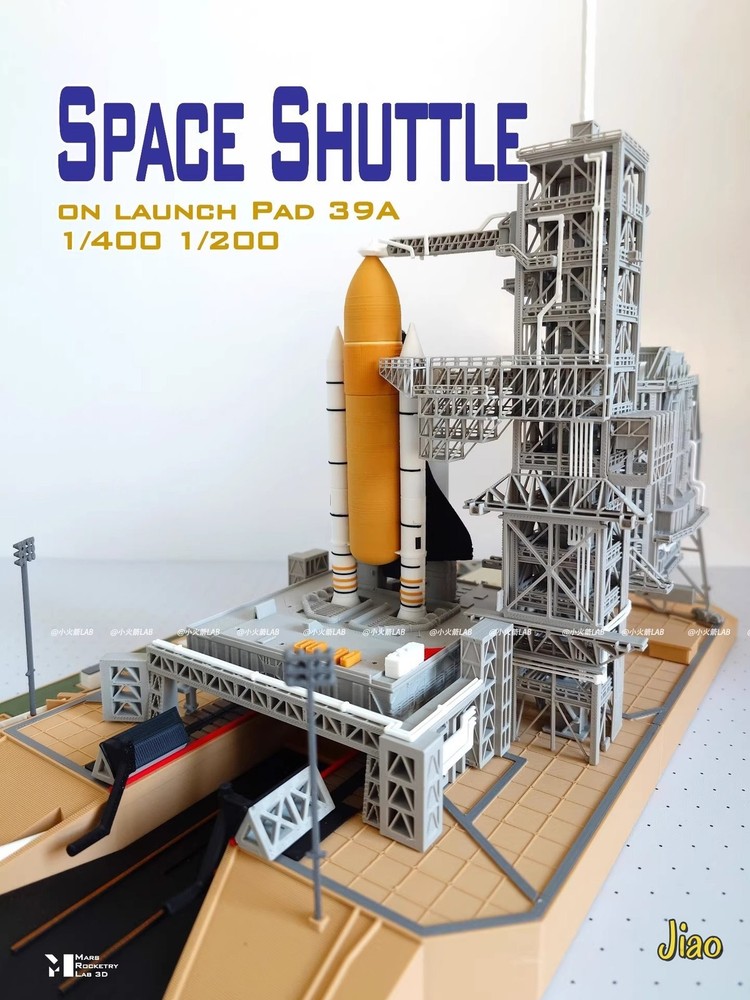 1/400 39A Space Shuttle Launch Site 3D Printed Painted Model Collection Gift