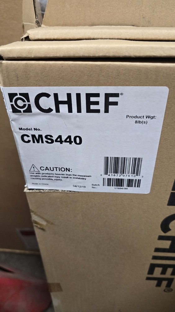 Chief CMS440 Speed-Connect Lightweight Ceiling Mount Kit For Projector - White