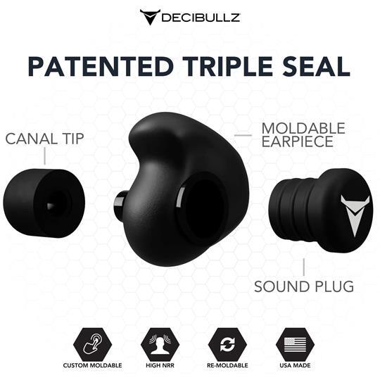 Decibullz Earplugs | Black