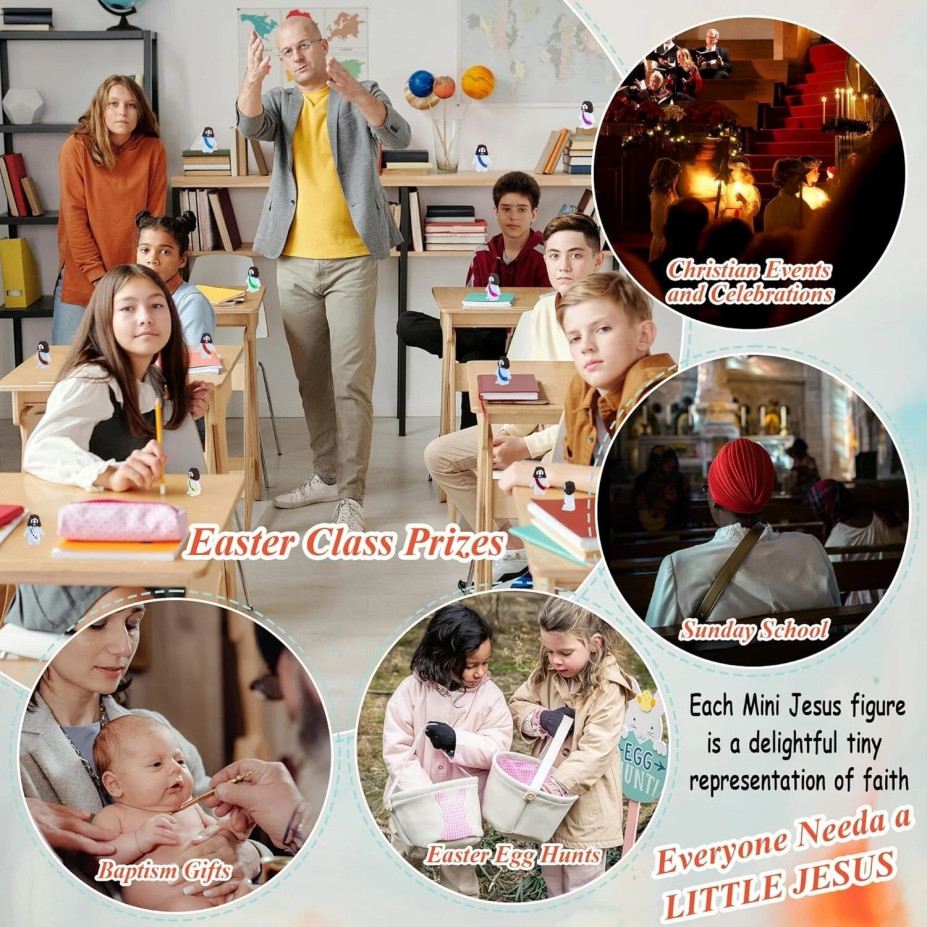 100 P Mini Jesus Figures Jesus Loves You Original Design Jesus Toys Little Jes